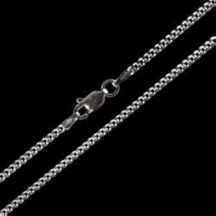シルバー925チェーン silver 925 chain Amazon.com: CrystalAge 925 Silver Chain - Flat Curb, Medium